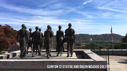 Clinton 12 statue at Green McAdoo Cultural Center, Clinton