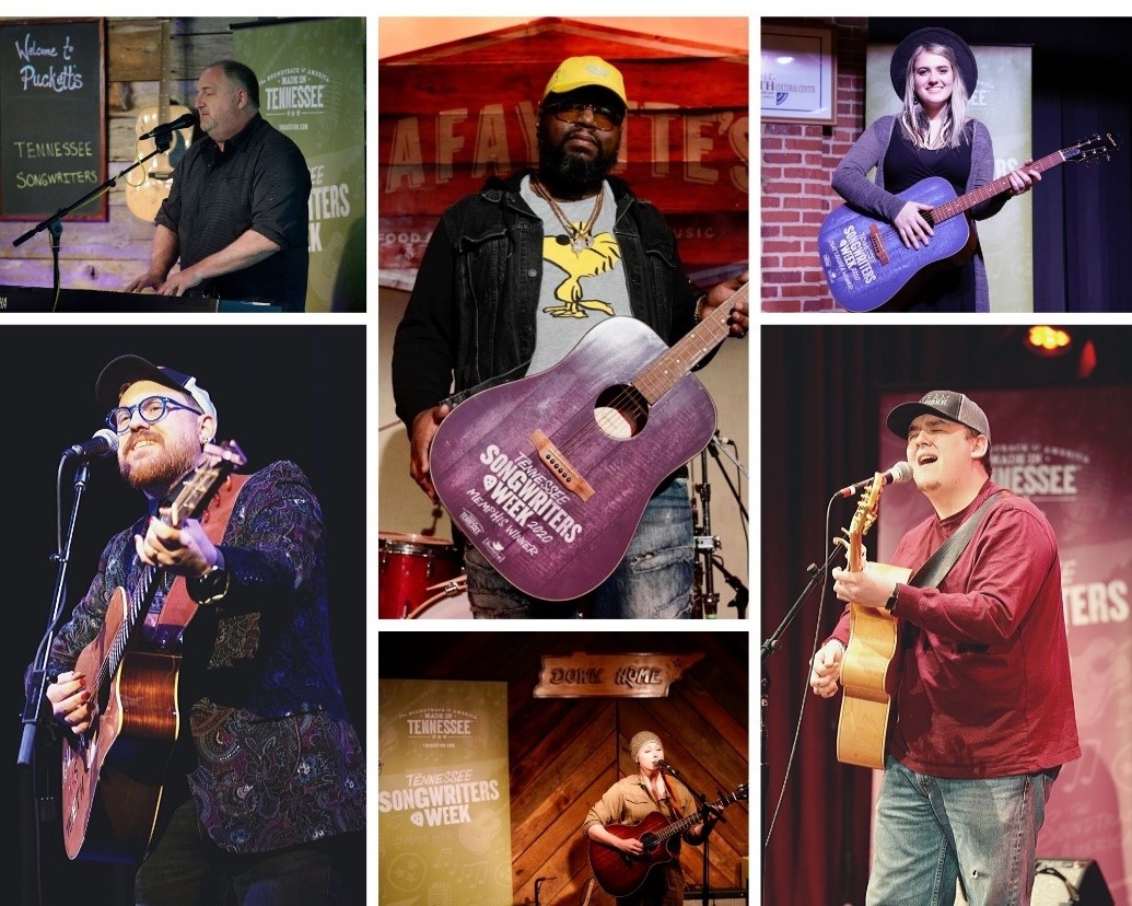 Clockwise from top left: Allen J. Morrell, Jay Da Skreet, Courtney Holder, Jacob Vaughn, Beth Snapp, Adeem Bingham 