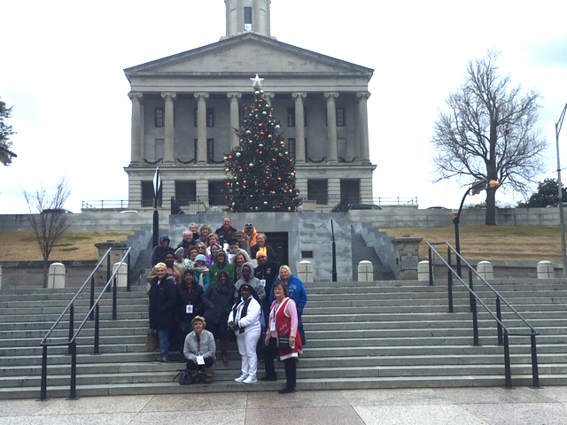 Photo caption: Tennessee Welcome Center staff visited the State Capitol on a recent Welcome Center FAM.