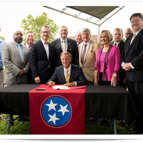 Governor Bill Haslam Signs IMPROVE Act at I-75 Hamilton County Welcome Center