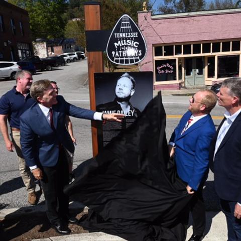 Jamie Dailey Tennessee Music Pathways marker unveiled in Gainesboro, Tennessee