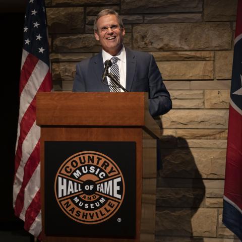 Gov. Bill Lee at the Country Music Hall of Fame and Museum's Ford Theater.