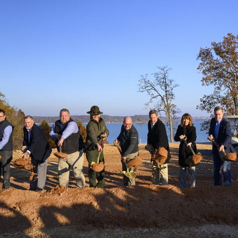 Groundbreaking ceremony at The Lodge at Paris Landing State Park