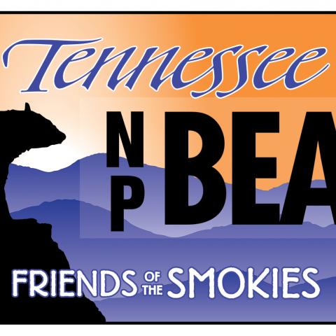 The Tennessee Smokies license plate with black bear